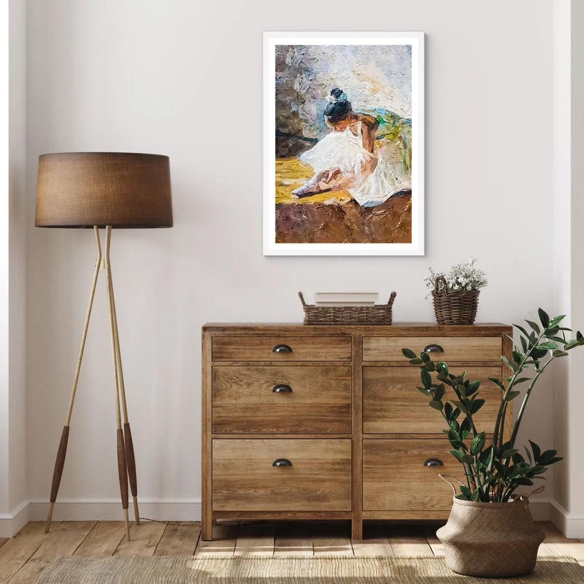 Affisch i vit ram - Från Degas tavla - 40x50 cm