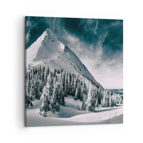 Canvastavla - Bild på duk - Snö- och islandet - 50x50 cm