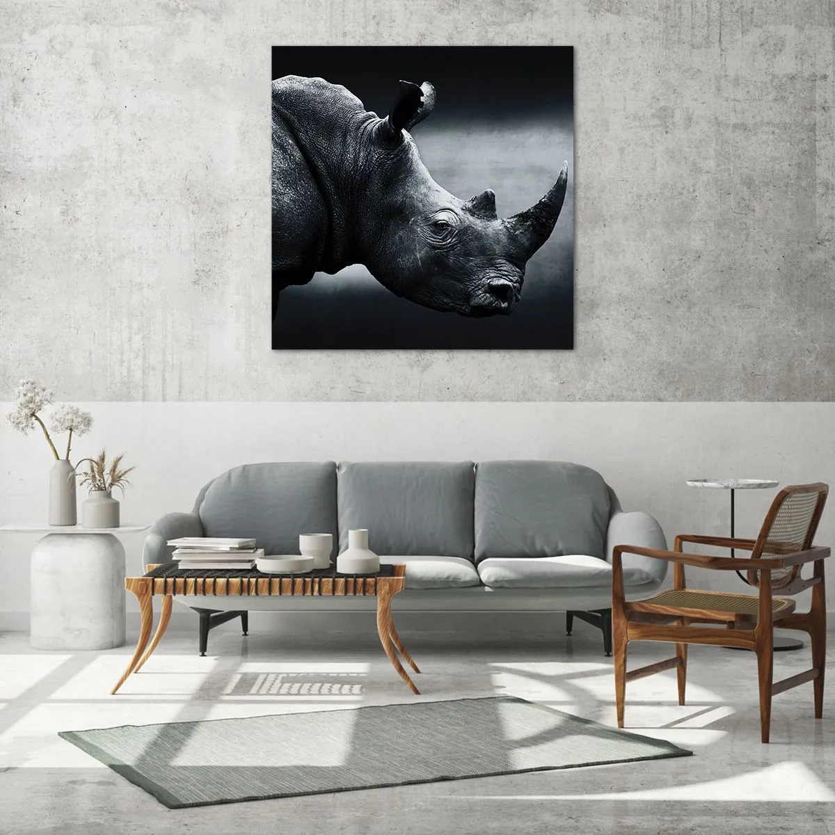 Glastavla - Bild på glas - Höger profil - 70x70 cm