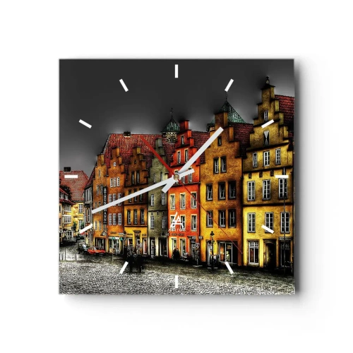 Väggklocka - Klocka på glas - Det saknas bar förtrollad droska - 30x30 cm