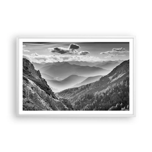 Affisch i vit ram - Ända fram till horisonten - 91x61 cm