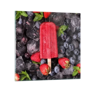 Glastavla - Bild på glas - En smak av varm sommar - 50x50 cm