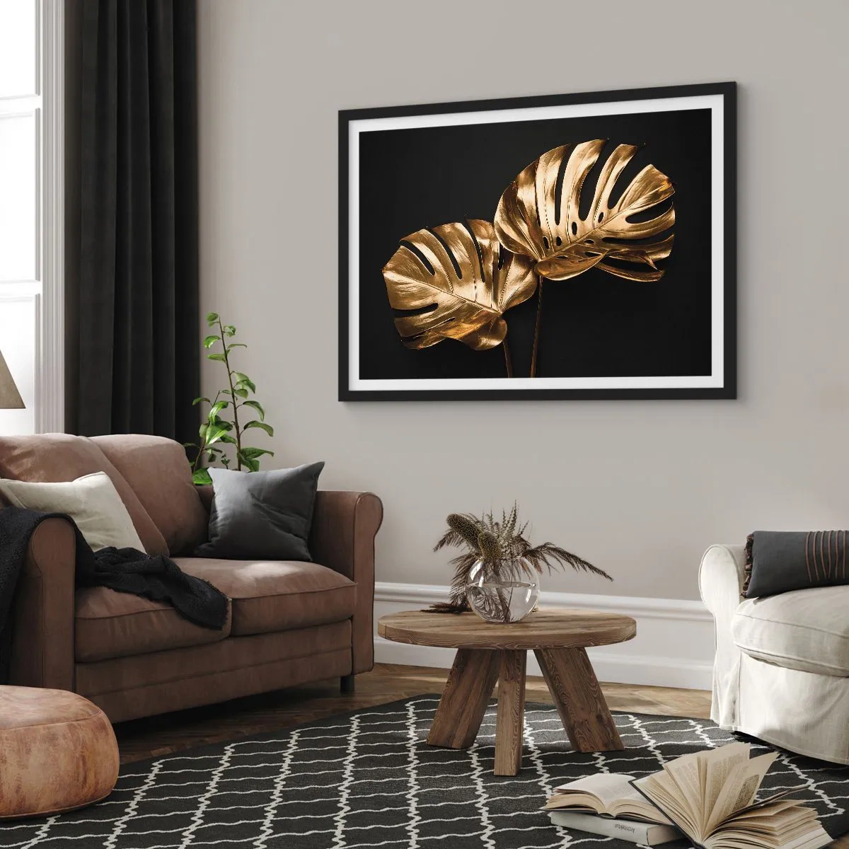 Affisch i svart ram - Naturens skatter - 50x40 cm