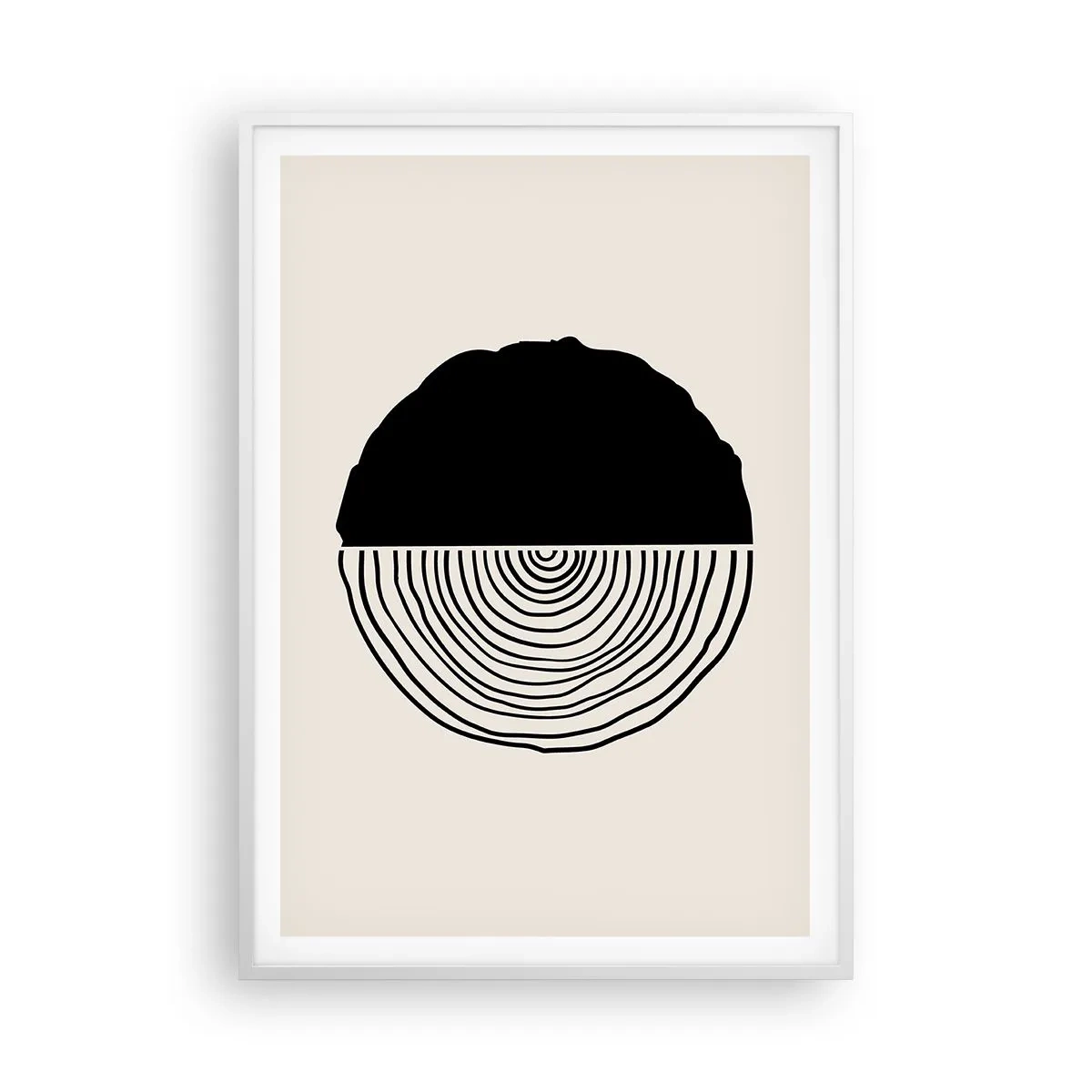 Affisch i vit ram - Hälften hälften - 70x100 cm