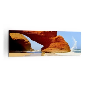 Canvastavla - Bild på duk - Vatten och vind i tusentals år - 160x50 cm