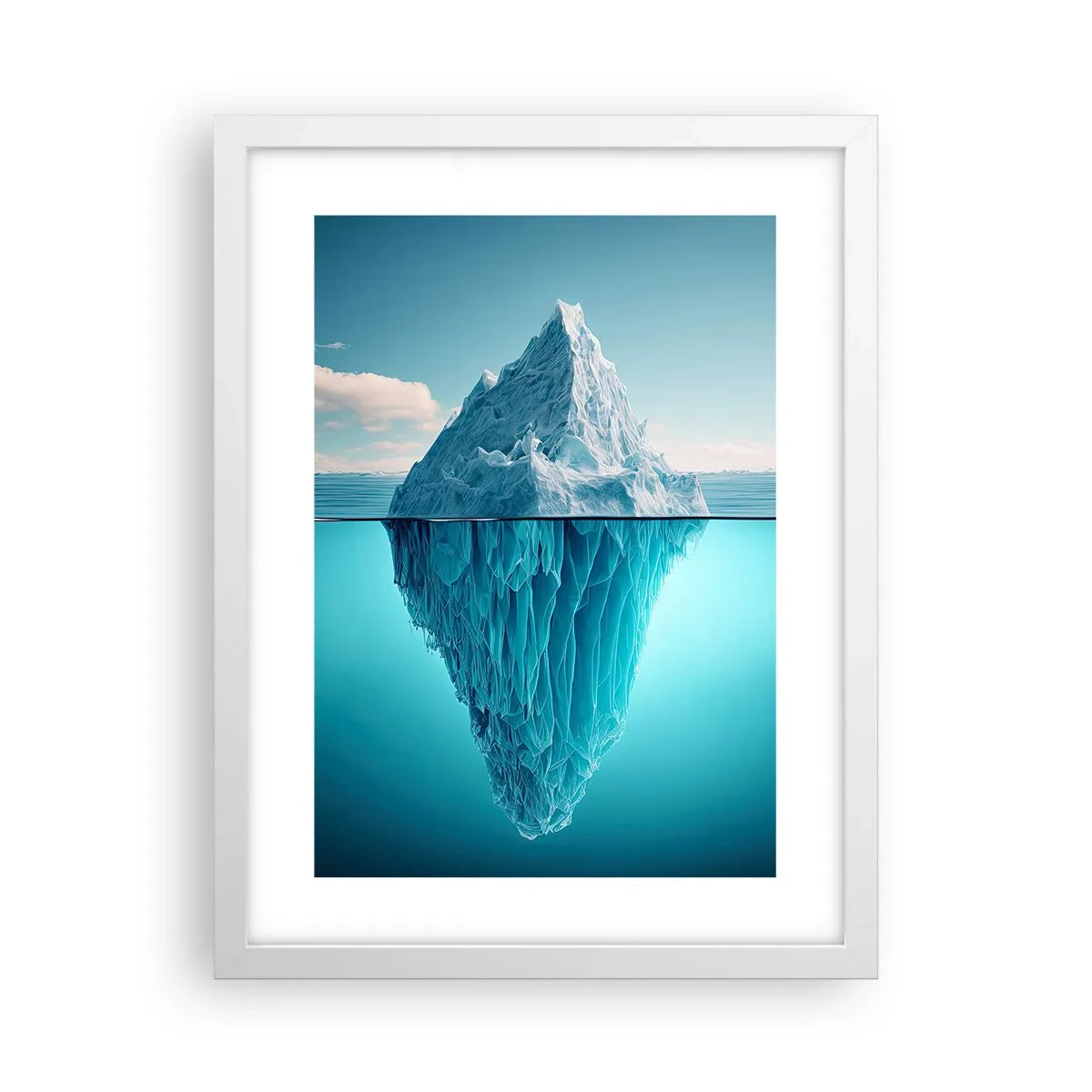 Affisch i vit ram - Isdrottning - 30x40 cm