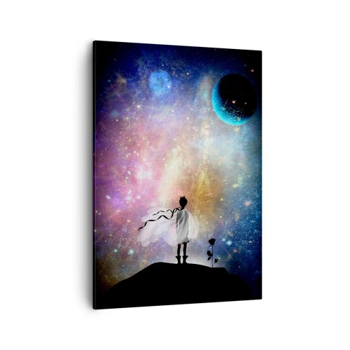 Canvastavla - Bild på duk - Den lille prinsen - 50x70 cm