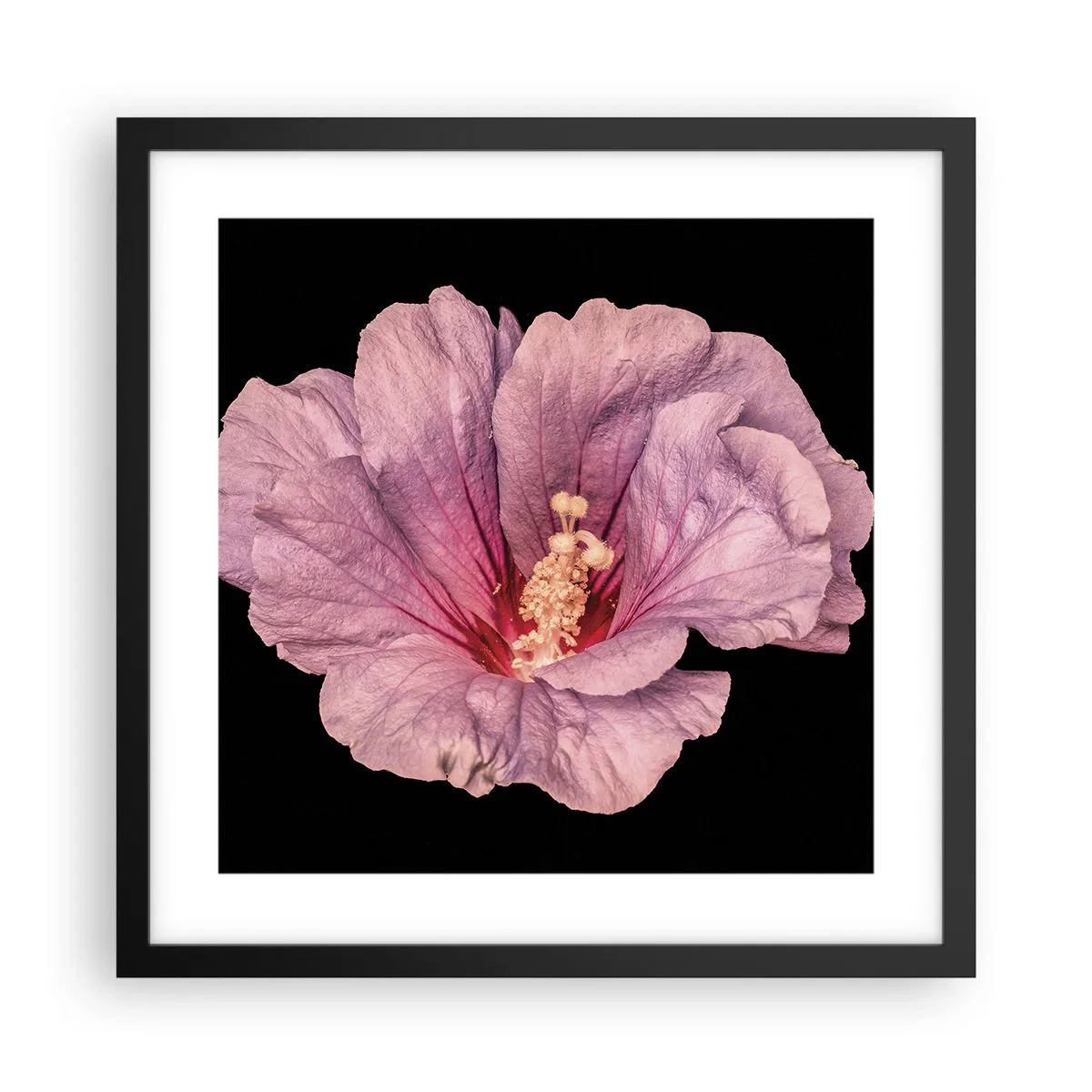 Affisch i svart ram - Rakt till hjärtat - 40x40 cm