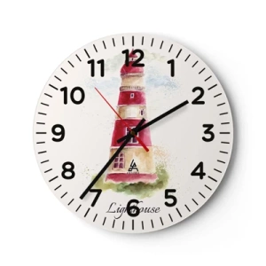 Väggklocka - Klocka på glas - Det är alltid något väder - 40x40 cm