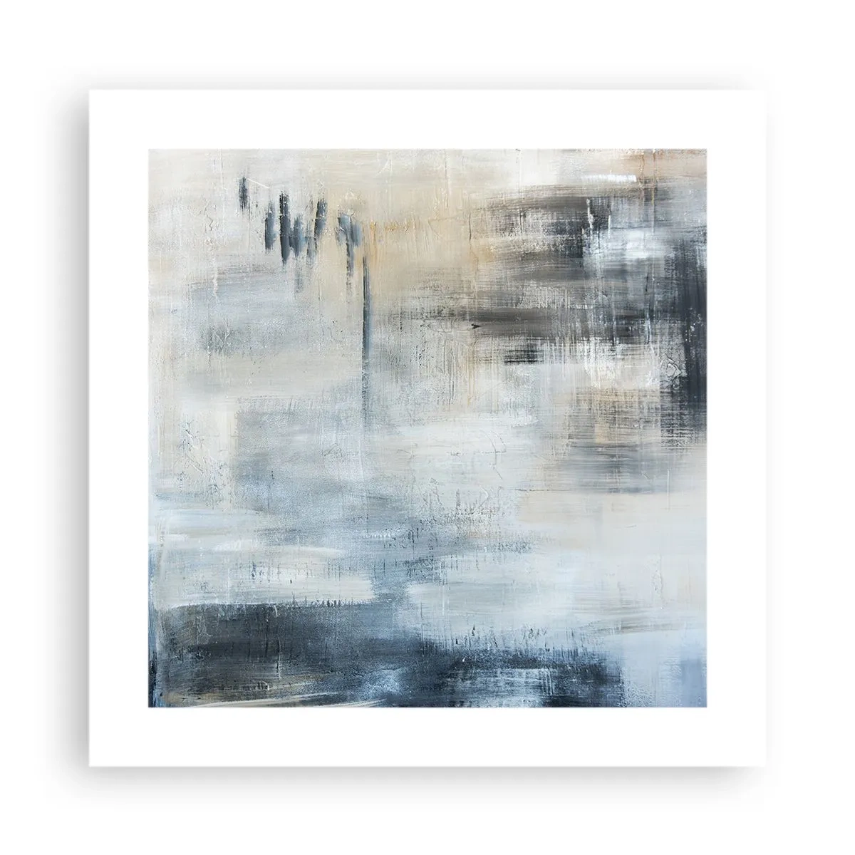 Affisch - Bakom en blå slöja - 40x40 cm