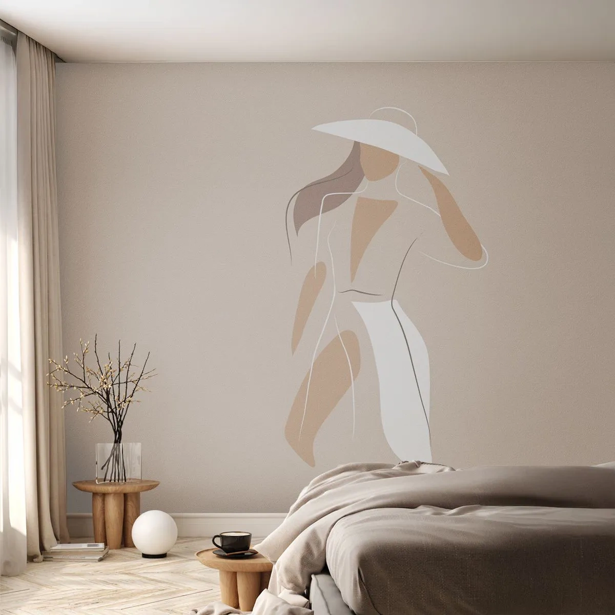 Självhäftande Fototapet Deluxe Sticker - Mode är lek - Kvinna, Grafik, Mode - 250x175 cm
