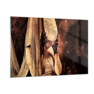 Glastavla - Bild på glas - Mellan det goda och det onda - 120x80 cm