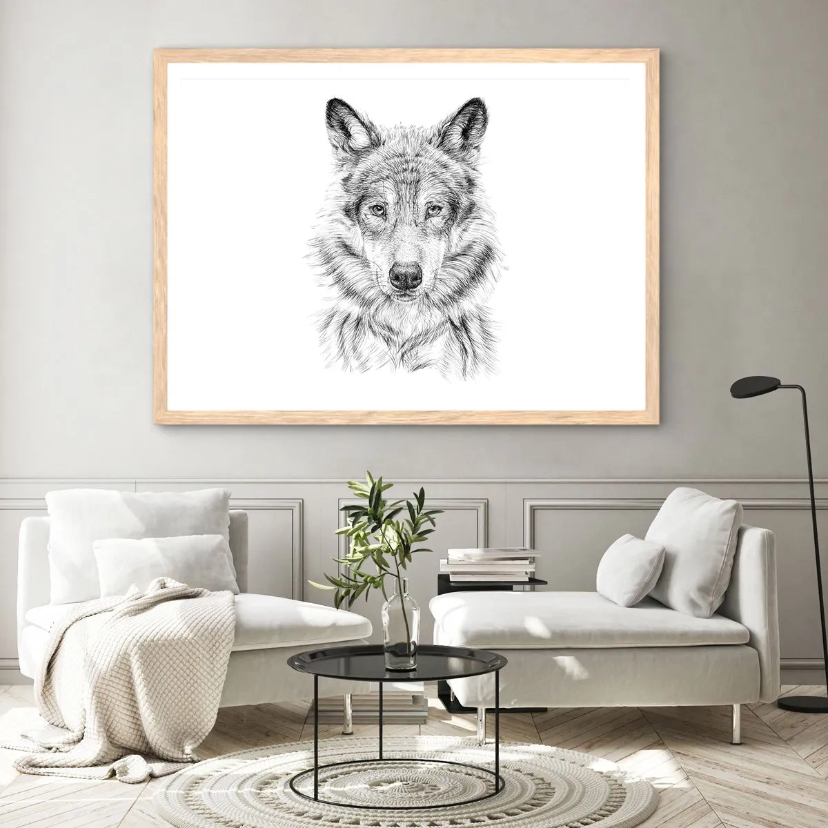 Affisch i ram av ljusek - En född ledare - 70x50 cm