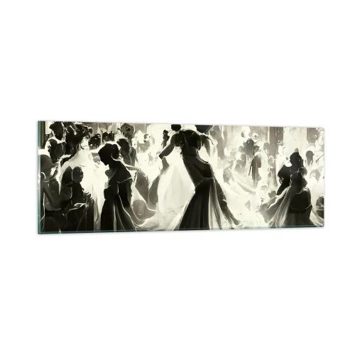 Glastavla - Bild på glas - Stor maskerad - 90x30 cm