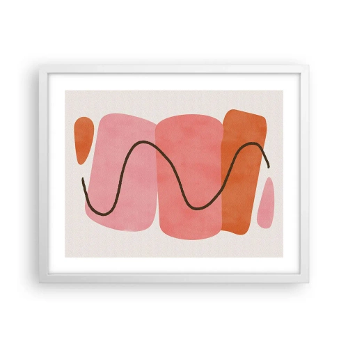 Affisch i vit ram - Formernas mjuka rörelse - 50x40 cm
