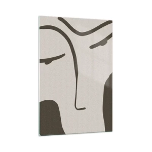 Glastavla - Bild på glas - Som från en målning av Modigliani - 70x100 cm