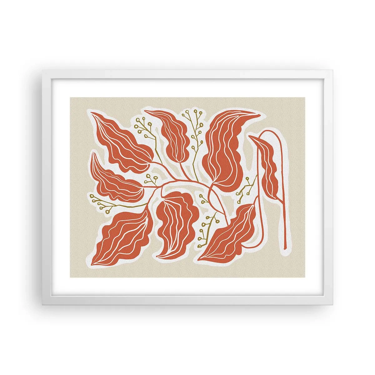 Affisch i vit ram - Folkligt och naturligt - 50x40 cm