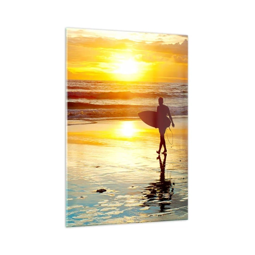 Glastavla - Bild på glas - Kämpes återkomst - 70x100 cm