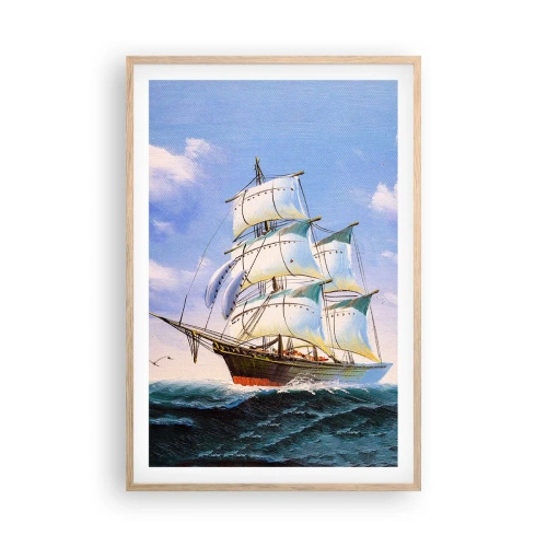 Affisch i ram av ljusek - Stolt med vinden - 61x91 cm