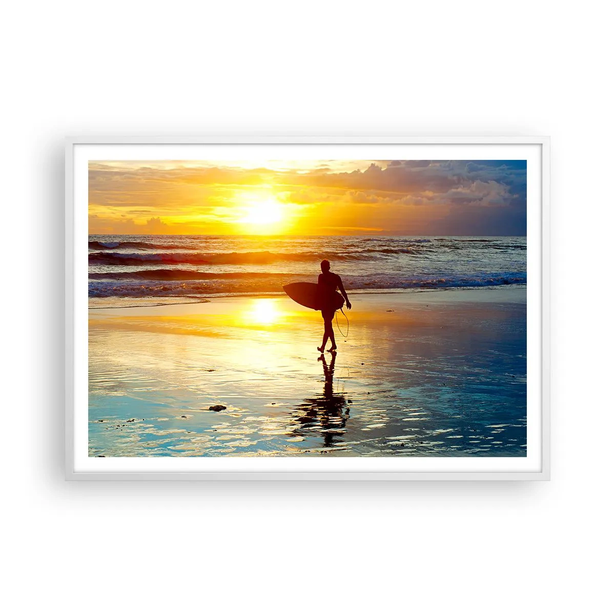 Affisch i vit ram - Kämpes återkomst - 100x70 cm