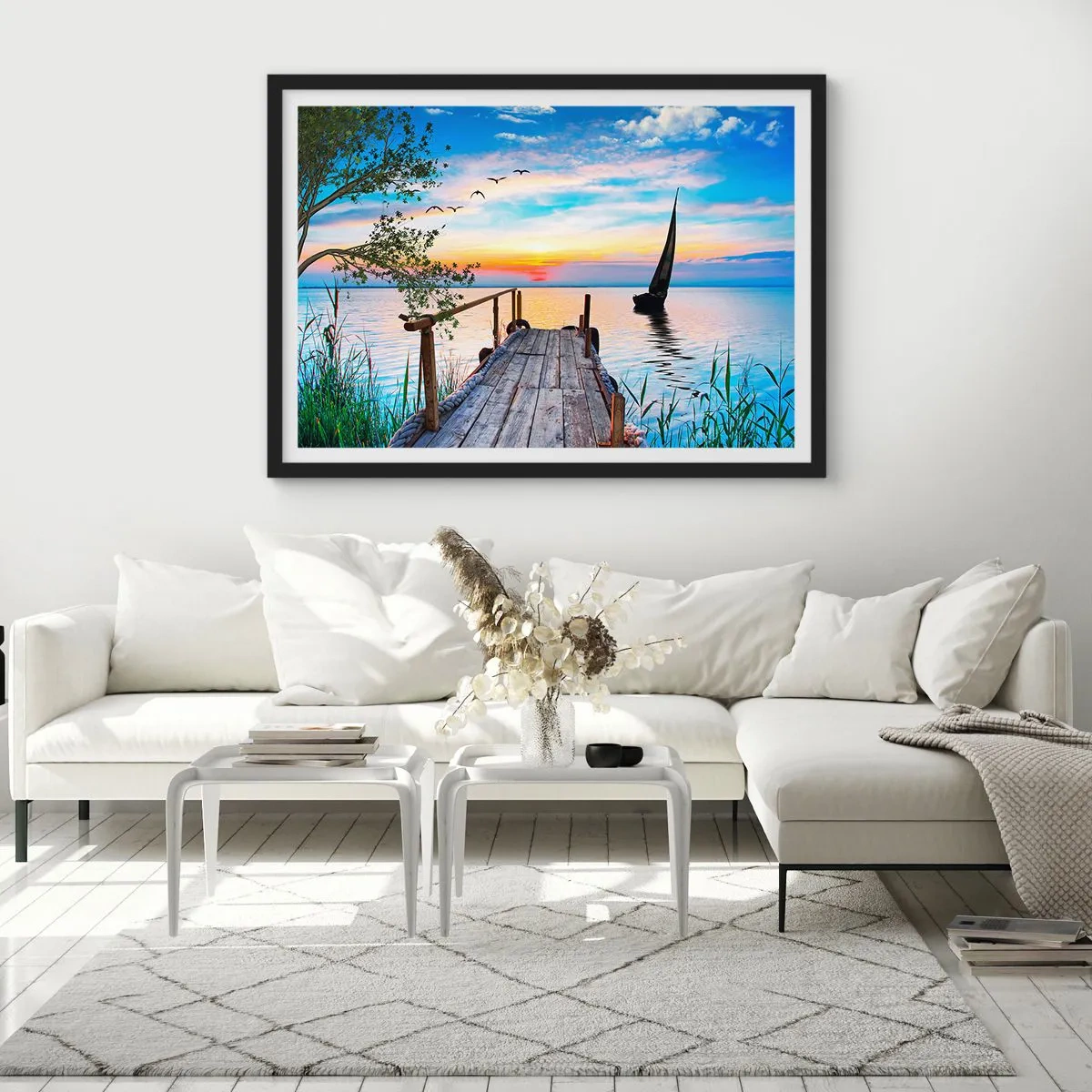 Affisch i svart ram - God kväll - 91x61 cm