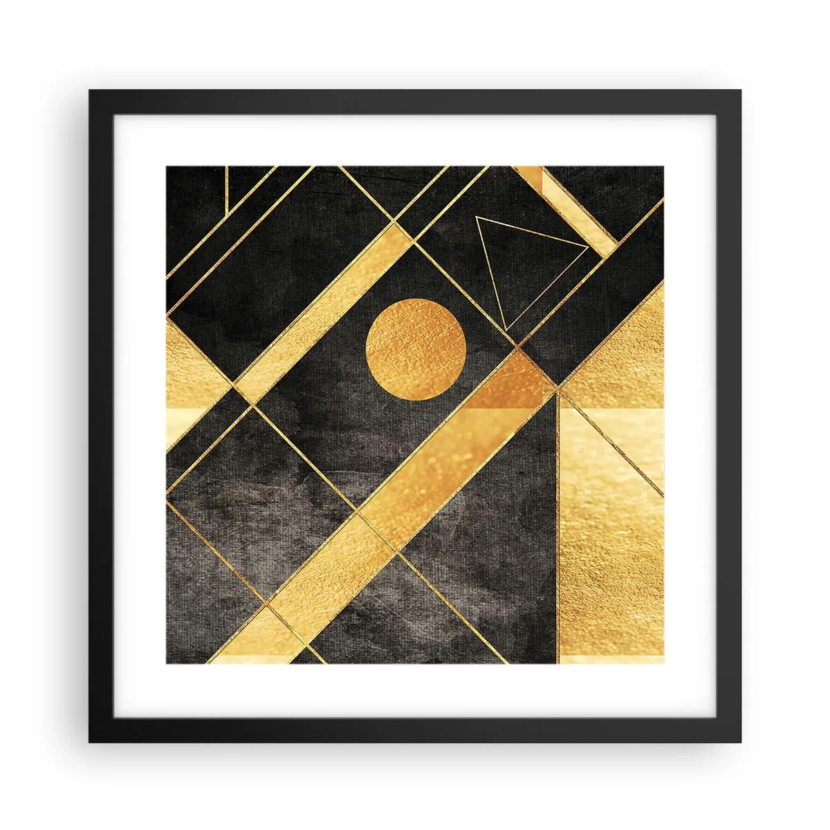 Affisch i svart ram - Öknens sol - 40x40 cm