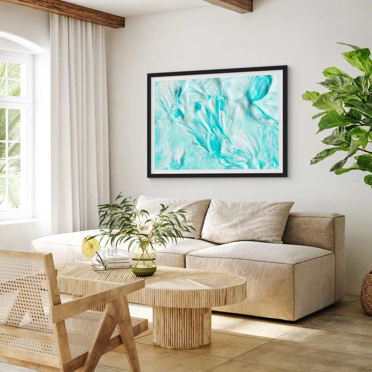 Affisch i svart ram - Alltid tillsammans - 100x70 cm