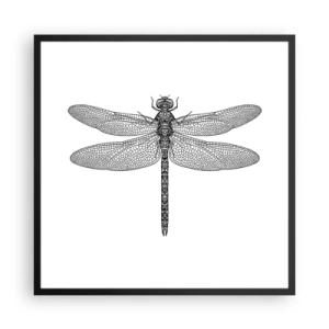 Affisch i svart ram - Precision i naturen - 60x60 cm