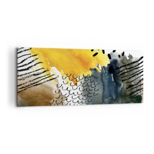 Canvastavla - Bild på duk - Elementens möte - 100x40 cm