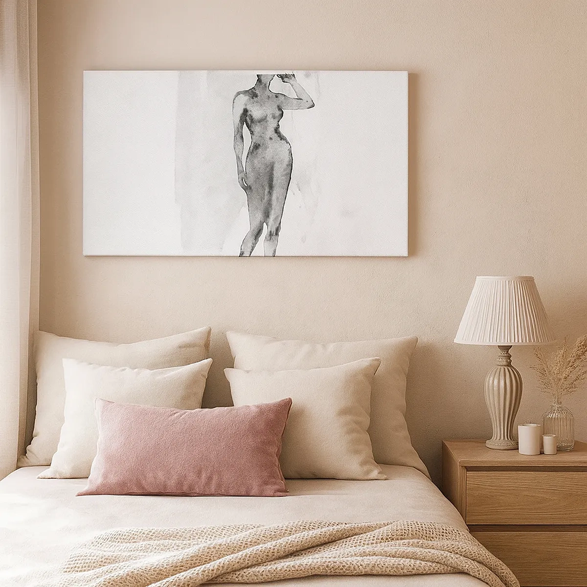 Canvastavla - Bild på duk - En studie om kvinnlighetens perfektion - 30x30 cm