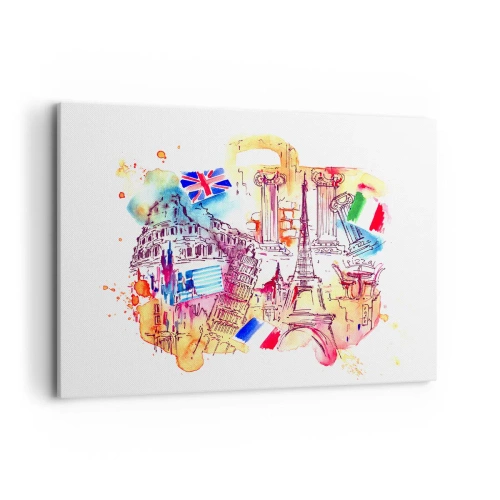 Canvastavla - Bild på duk - Europeisk turné - 100x70 cm