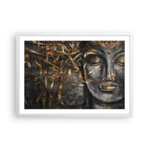 Affisch i vit ram - Känn lugnet - 70x50 cm