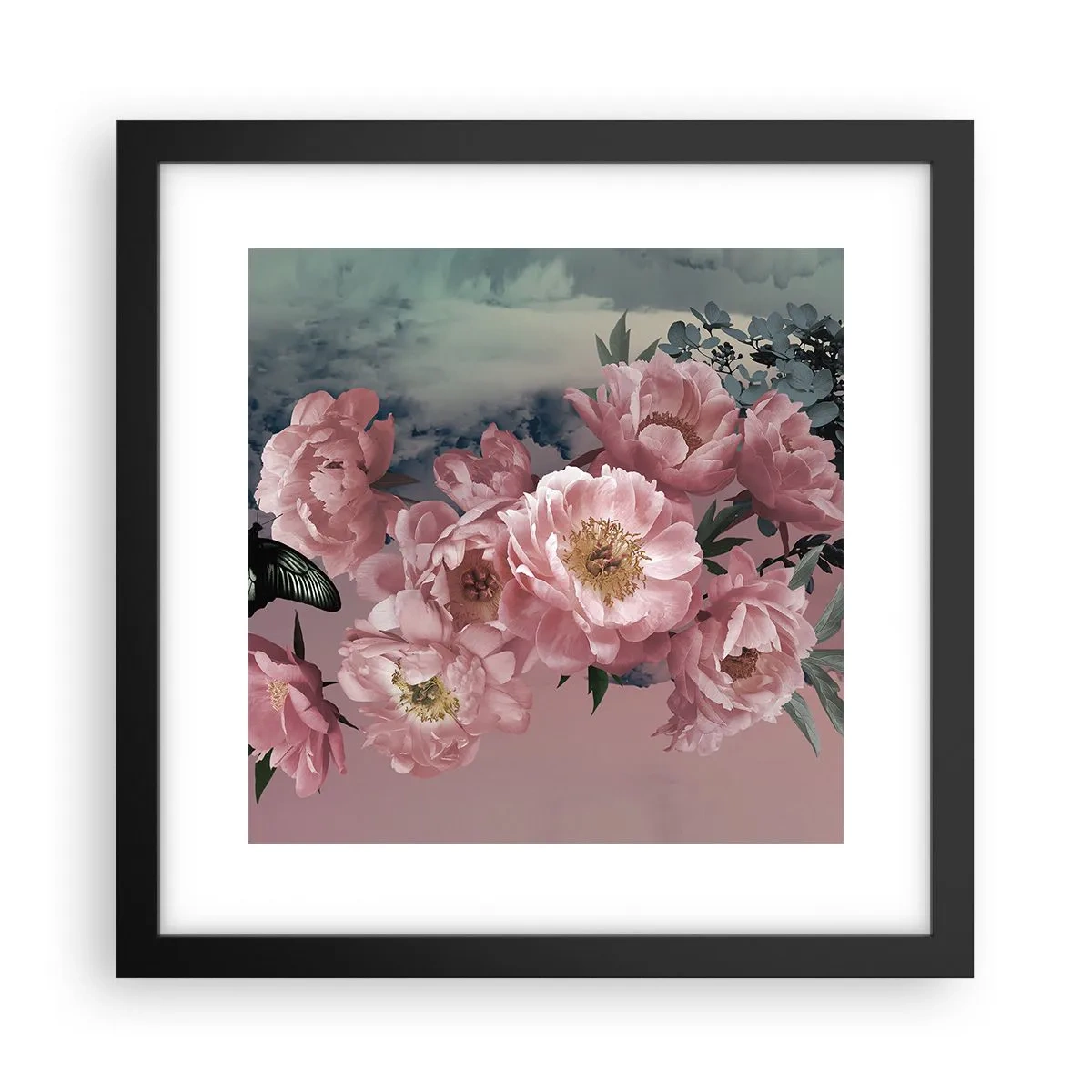 Affisch i svart ram - Romantikens höjdpunkt - 30x30 cm