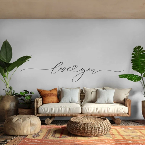 Fototapet Premium Sand - Svart på vitt - Typografi, Bekräftelse, Maxim - 350x256 cm