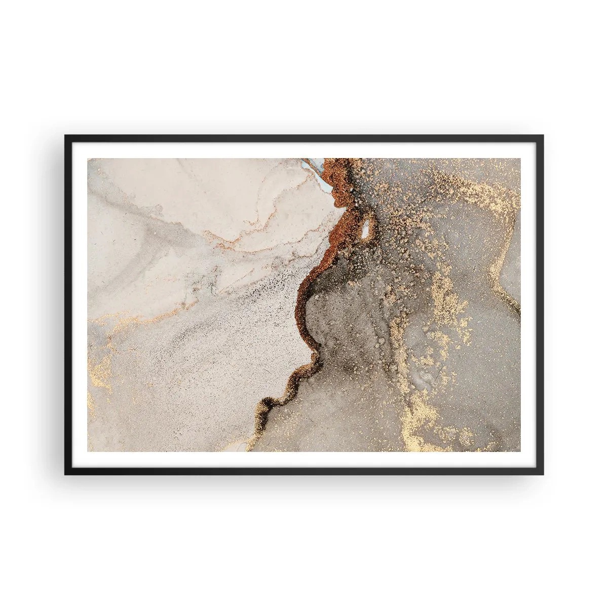 Affisch i svart ram - På färgernas gräns - 100x70 cm