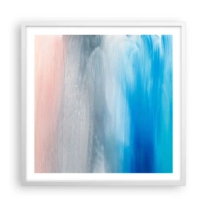Affisch i vit ram - Element: luft - 60x60 cm