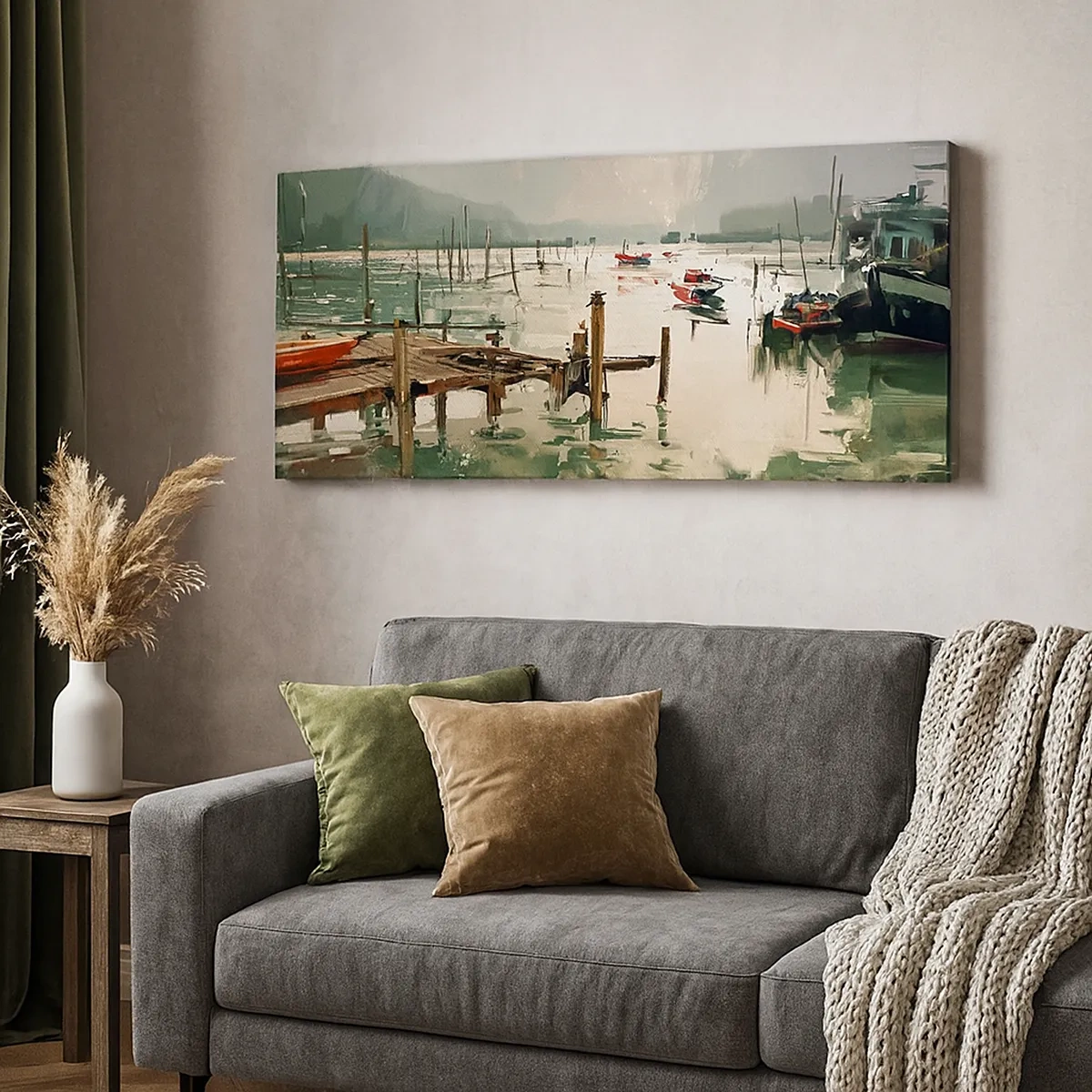 Canvastavla - Bild på duk - Täckt med smält måne - 30x30 cm