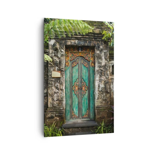 Canvastavla - Bild på duk - Dörren till exotiska världen - 80x120 cm