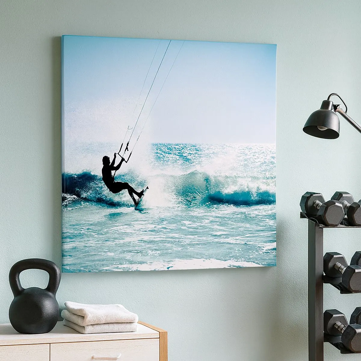 Canvastavla - Bild på duk - Ge upp för vinden - 30x30 cm