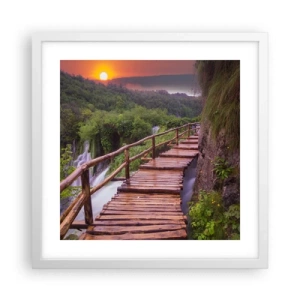 Affisch i vit ram - Otrolig skönhet - 40x40 cm