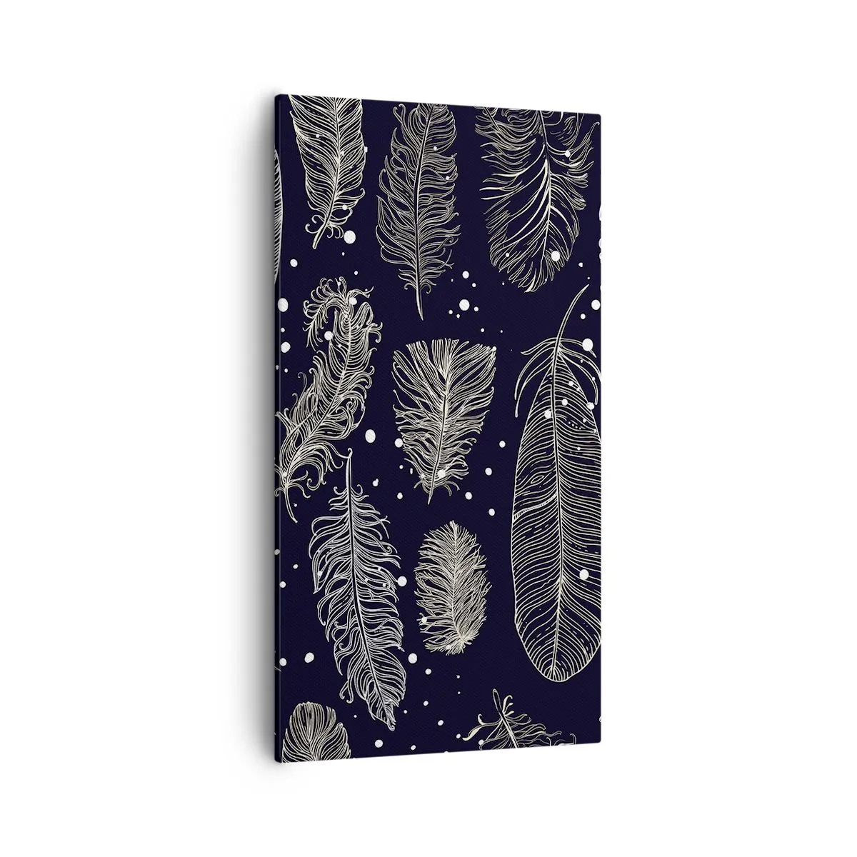 Canvastavla - Bild på duk - Fjäderspets - 55x100 cm