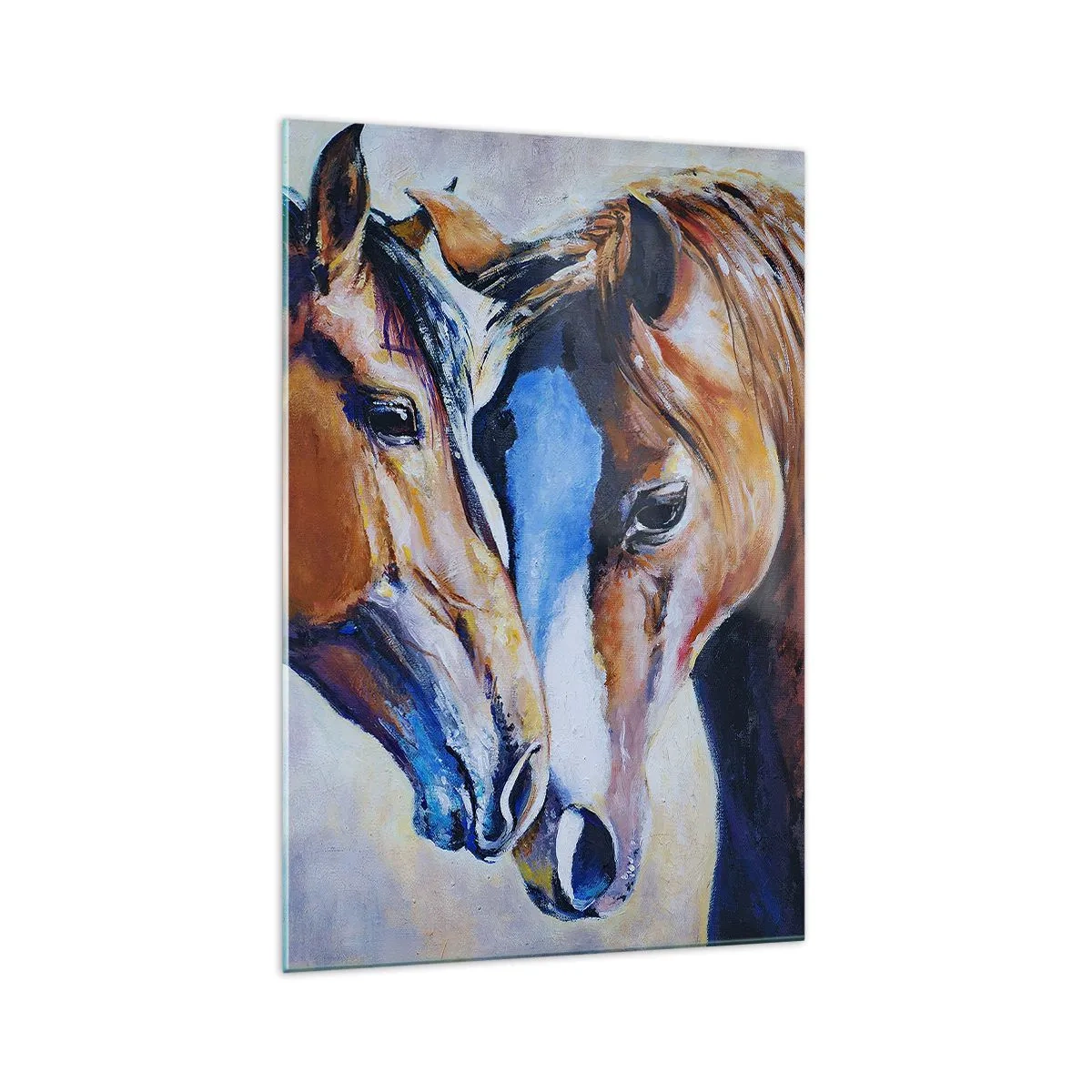 Glastavla - Bild på glas - Är det vänskap? eller är det kärlek? - 70x100 cm