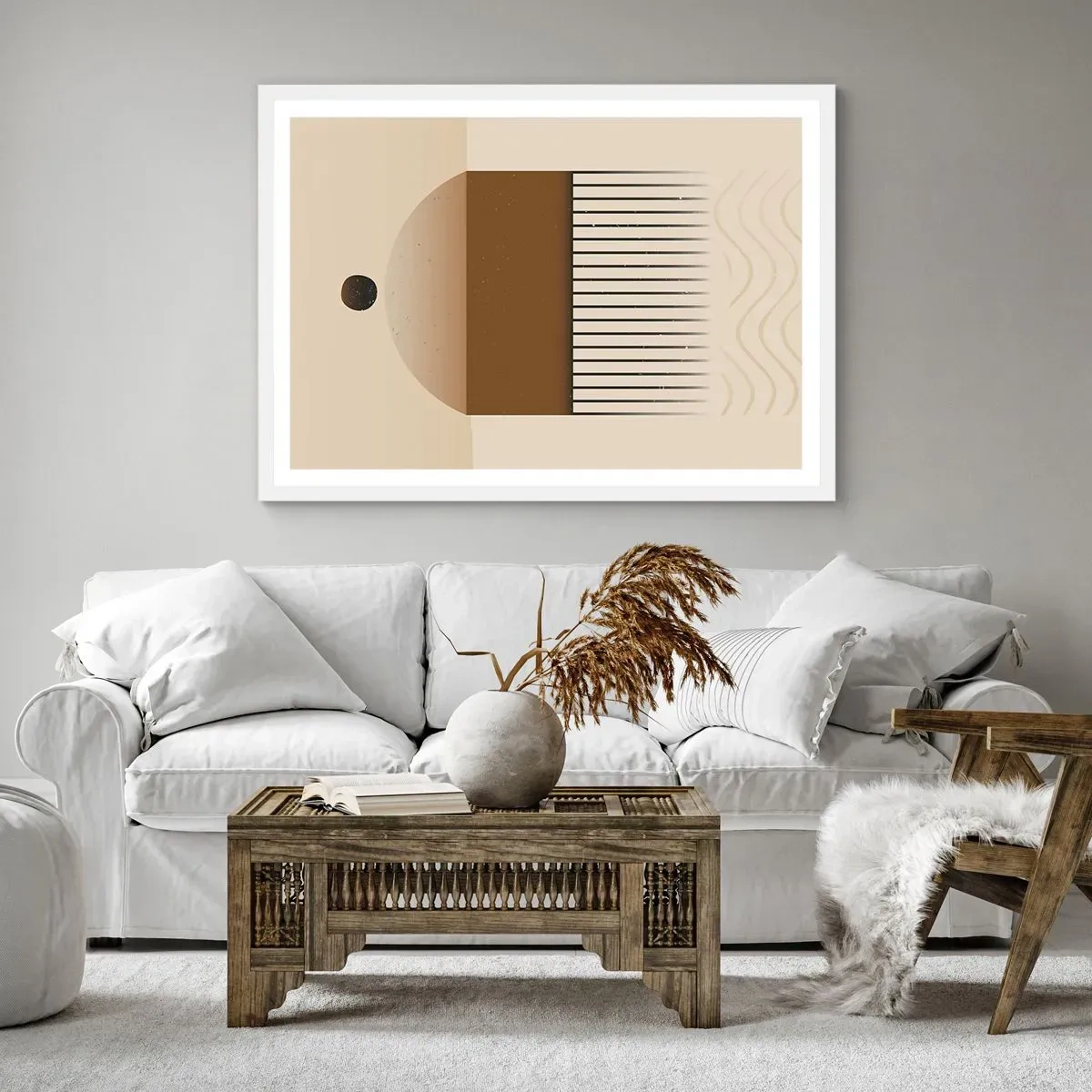 Affisch i vit ram - Olika tillstånd - 100x70 cm