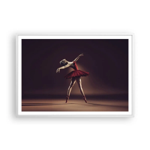 Affisch i vit ram - Prima ballerina - 100x70 cm