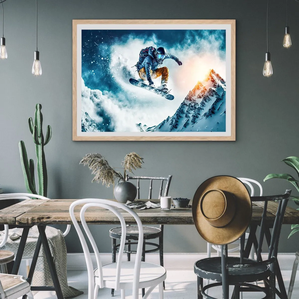 Affisch i ram av ljusek - Extrema känslor - 70x50 cm