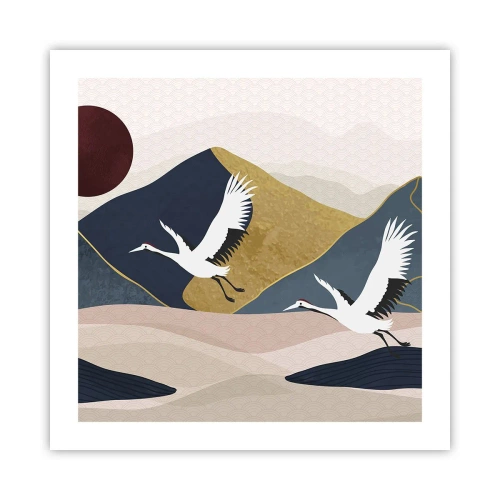 Affisch - Nästa dag FLUGIT iväg - 50x50 cm