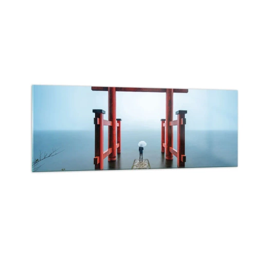 Glastavla - Bild på glas - Japansk begrundan - 140x50 cm