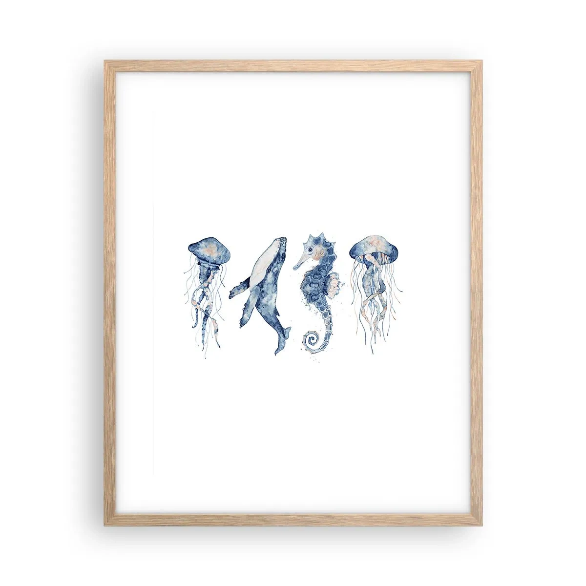 Affisch i ram av ljusek - Havets under - 40x50 cm