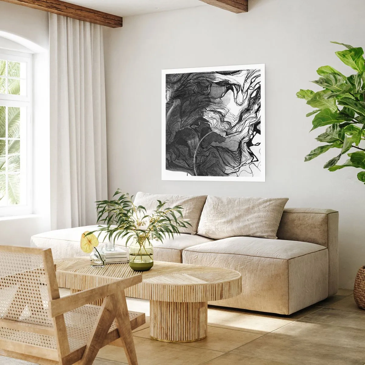 Affisch - Tilltrasslad i drömmarna - 60x60 cm