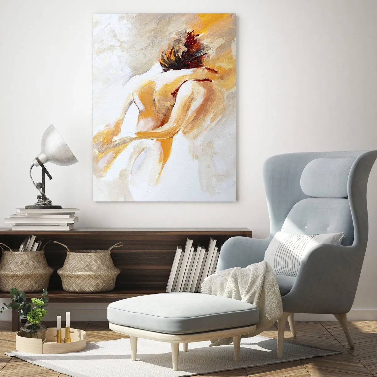 Glastavla - Bild på glas - I närhetens himmel - 50x70 cm
